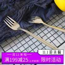 18 10 stainless steel fruit fork dessert fork childrens fork eating noodle fork Western fork cake noodle fork western fork