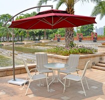 Outdoor parasol parasol courtyard banana umbrella super large Roman umbrella 3 m side column umbrella AMT security pavilion umbrella