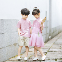 Kindergarten Garden Clothing Summer Clothing Graduation Photos Girls China Wind Hanfu Poetry Recital for Childrens Tang Costume Ancient Clothes