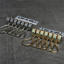 Swiss Amiet Imported Key Row Gold Plated Key Row Handmade Leather Accessories Key Row 6 Rings Removable