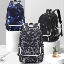 Childrens schoolbags male students fashion trend backpacks light and leisure large capacity junior and high school students shoulder bags women