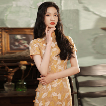 Improved cheongsam 2021 new summer bone dress female young little man can wear Chinese style Daily