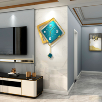 Nordic light luxury decorative clock wall clock living room home fashion personality creative art clock hanging wall simple atmosphere