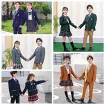 Suit class suit Student school uniform Men and women three-piece suit spring and autumn and winter British college style kindergarten garden suit