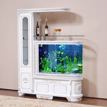 Yujule wine cabinet screen fish tank glass large 1 5m European-style locker free water change lazy aquarium
