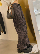Big Code Women Dress 2021 New Fat Sister Mm Winter Clothing Bombing Street Loose High Waist Straight Cylinder Wide Leg 90% Pants Slim Tide