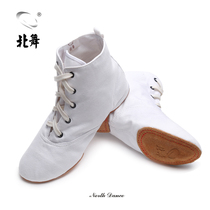  Northern dance canvas ballet shoes white high-top outsole teacher shoes ladies spring and summer jazz national dance belly practice