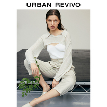 UR2021 Spring Summer New Products Womens Dress Pure Color Linen Casual Loose Light Mouth Thin-style Radish Pants WI12S6EN2000