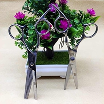 Hairdressing scissors haircut Carpenter flat cutting broken hair Liu Haishou family childrens hair cutting