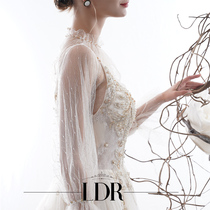 Letty Ruo Ji Lingmain wedding dress 201 new bride simple long-sleeved two-wear suspender light French dress female