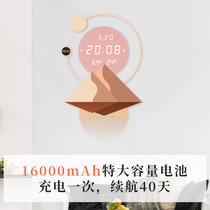 Simple household wall hanging new perpetual calendar clock living room fashion creative net red wall clock light luxury decoration modern clock