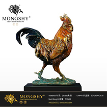  Copper chicken ornaments Golden rooster rooster zodiac chicken auspicious creative Feng Shui craft gifts