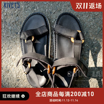 BUTTERO women retro beach casual sandals burst crackle cowhide comfortable wear Italian 6460