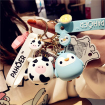 Couple key chain cartoon pair keychain female ins Net red doll bag pendant doll hanging decoration decoration