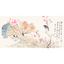 Immediately shot Zhang Qingyong He hand-painted Chinese painting flower and bird painting living room study decoration calligraphy and painting collection decoration