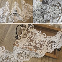 Taiwan new European style handmade nail beads curtain wedding dress z29 table edge decoration dress lace skirt accessories