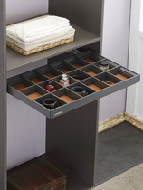 New Pint Wardrobe Trousers Rack Telescopic Grid Rack Damping multi-Bag Cushion Pants Draw and Push Accessories Box Cloakroom Accessories