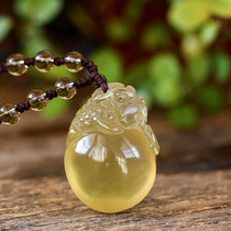 Natural Crystal Citrine Keisuke Pendant Necklace Pendant Fashion Joker Men and Women