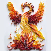 Derivative paper material package Flaming Phoenix Derivative Paper Toolkit Manual Diy Derivative Paper Clause Stamp Set