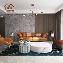 Imitation gray marble Bamboo fiber integrated wallboard Sofa TV background wallboard Environmental protection ecological board decoration