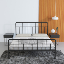 Half of the iron bed Loft Nordic Wind INS net red bed is not assembled to folded silence simple modern 1 8m bed