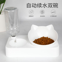 Pet Neck drinking water dispenser Double bowl Cat Dog Bowl Cat Bowl dog Automatic Drink Cat Drink Cat water Divine Instrumental Young Cat