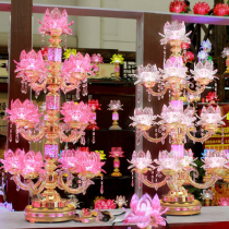 LED lotus lanterns 13 lotus lanterns Buddha lanterns Temple large floor lanterns Buddha lanterns household crystal lanterns