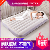 INTEX Air Mattress Single Home Air Mattress Double Thick Outdoor Portable Folding Bed Lazy Air Bed