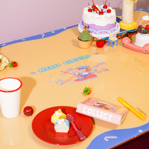 Zuo Ham Town Road * John Johnny Christmas Decoration Festival Table Mat No Wash PVC Tablecloth Coffee Shop Soft Glass