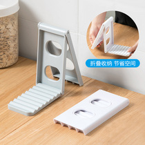 Home foldable pot cover rack kitchen spatula storage rack put lid artifact sitting board chopping board storage rack