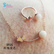 Sterling silver-plated rose gold baby dog annual fetal hair breast milk pendant necklace diy homemade baby Full Moon birthday gift