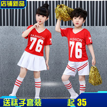 61 childrens costumes Mens and womens cheerleading dance costumes Stage shipping sports party La la exercise performance costumes for young children