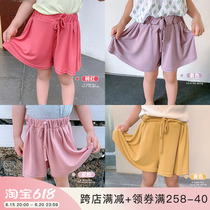 Yang Mejia Childrens Clothing 2022 Summer Clothing New Girl Loose Casual Shorts Baby 100 hitch Casual Pants