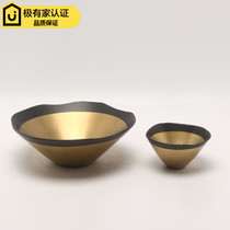Modern new Chinese style light luxury black gold fruit plate decoration creative model room decoration hotel living room home decoration
