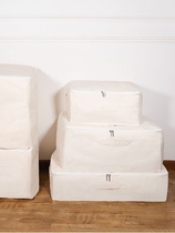 SEBOO quilt storage bag Cloth large quilt storage bag foldable zipper storage box for seasonal cotton and linen