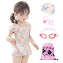 Childrens swimsuit Girls children cute one-piece quick-drying princess skirt girl baby 2-3 years old 8 years old swimming equipment