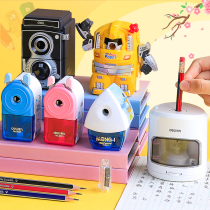 Deli pencil sharpener Pencil sharpener Hand primary school pencil small pen machine stripping winch turn pen Small portable repair pen manual stationery products daughter children cut pin multi-function electric automatic