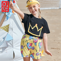 Rider childrens beach pants boys and girls Universal swimming trunks childrens quick-drying loose shorts seaside holiday leisure