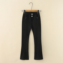 Girl Spring Autumn Jeans 2022 Spring Dress New Long Pants Woman Big Boy Horn Pants Little Girl S-up Casual Pants