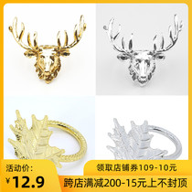 Napkin buckle metal alloy Chinese style European meal buckle stainless steel napkin Circle hotel club model room napkin ring