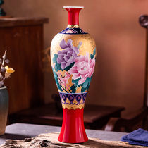 999 True gold hand-painted under-glazed bright white gold porcelain founder Xiao Jianhui to sign the bottom of the vase swinging piece high-end