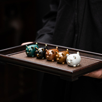 Lovely Zodiac Tiger Tea Small Tea Package Mini Ceramic Fittings for Household Tea Play Tea Accessories