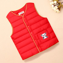Mirang Gentry Baby Nursery Duvet Cotton Inside Macchia Autumn Winter Men And Women Children Kan Shoulder Vest Silk Cotton Waistcoat