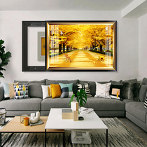 Golden Avenue electric box painting push-pull non-punching hydraulic up switch box European distribution box blocking living room hanging painting