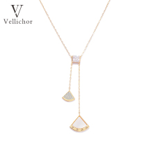 2021 new niche light luxury 925 pure ginkgo leaf necklace female Han ins simple choker Net red neck chain tide