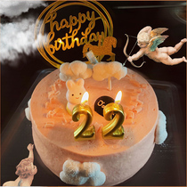 Net red romantic birthday party cake digital childrens birthday creative dress dessert table golden candle