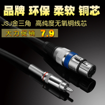 Golden Triangle JSJ RCA to CANON Canon head Lotus head XLR female head Power amplifier Mixer speaker Microphone audio cable