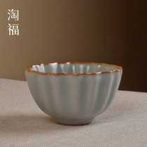 Jingdezhen Ru Kiln master cup Teacup Ceramic cup Kung Fu tea cup Tea cup single Ru porcelain open piece cup single