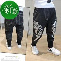 Boys j velvet jeans 2018 winter Korean version of small hems Children children thickened stretch winter pants protection
