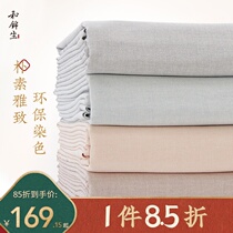 He Jinsheng plain simple sheets single piece of old coarse cloth single old craft cotton cotton thick solid color